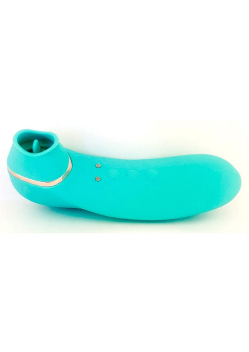 Sensuelle Trinitii Vibrador de lengua con succión recargable de múltiples velocidades Azul eléctrico