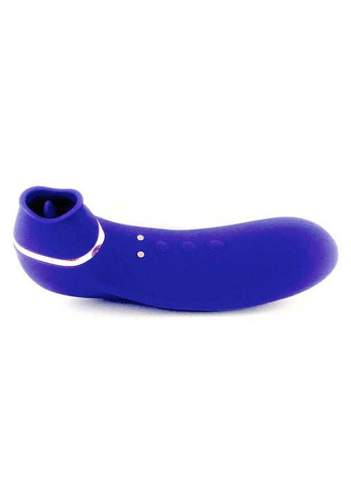 Vibrador de lengua con succión Sensuelle Trinitii recargable con múltiples velocidades y luz ultravioleta