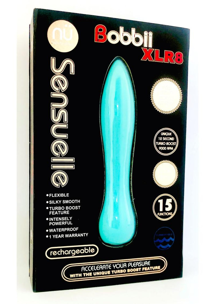 Sensuelle Bobbii Xlr8 Turbo Boost Vibrator Waterproof  Electric Blue