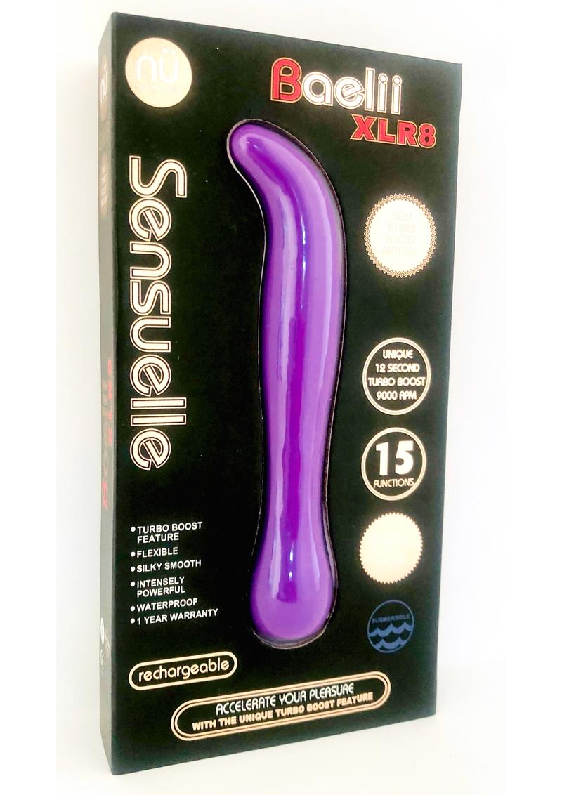 Vibrador recargable Sensuelle Baelii Xlr8 Turbo Boost resistente al agua morado