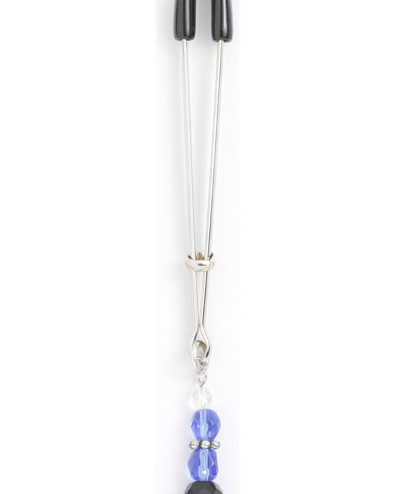 Pinza para el clítoris con cuentas - Azul
