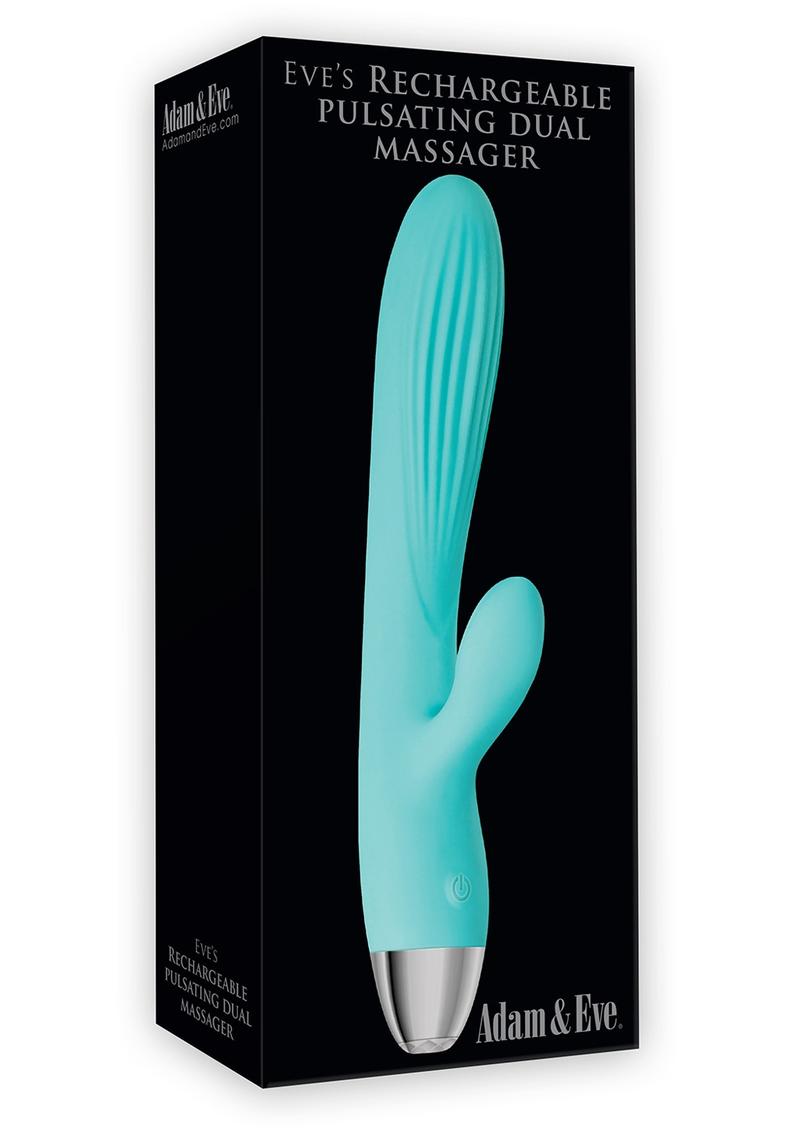 Adam and Eve - Eve`s Pulsating Dual Massager Waterproof - Teal