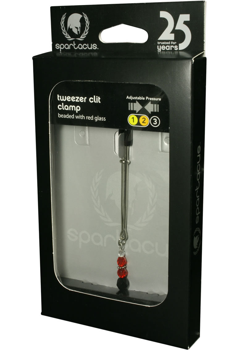 Pinza para clítoris con cuentas - Roja