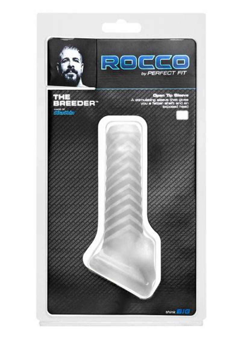 Funda para pene de silicona transparente sin vibración Rocco Big Breeder Sleeve