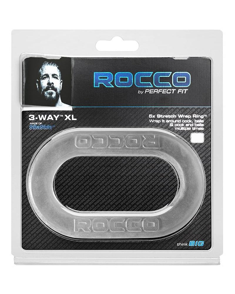 Rocco 3 Way Wrap Ring Silicone Cockring Clear