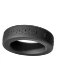 Rocco Steele Hard Silicone Cockring Black 1.4 Inches Inner Diameter