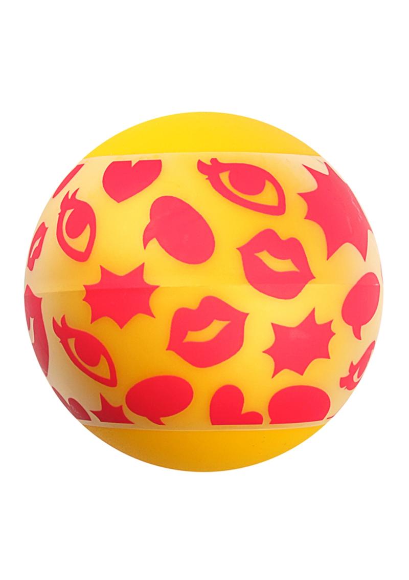 Linx Pop Stroker Ball Masturbator Nubby Textured Waterproof Yellow