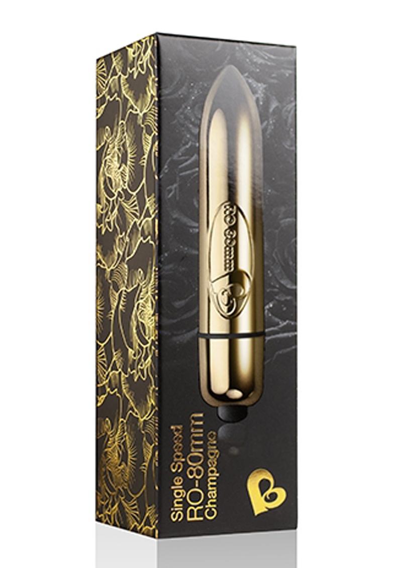Rocks Off 80 Single Speed Bullet Waterproof Champagne Gold