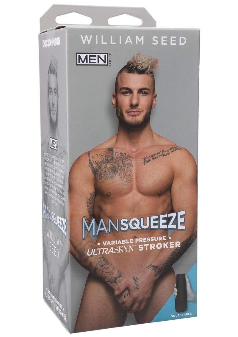 Man Squeeze William Seed Ultraskyn Stroker Variable Pressure Anal Masturbator Textured Flesh