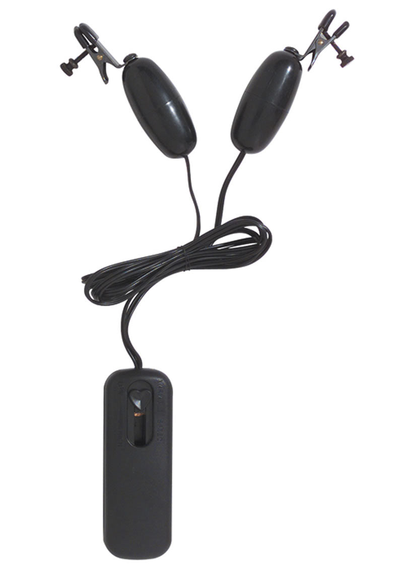 Abrazaderas vibratorias negras con punta ancha