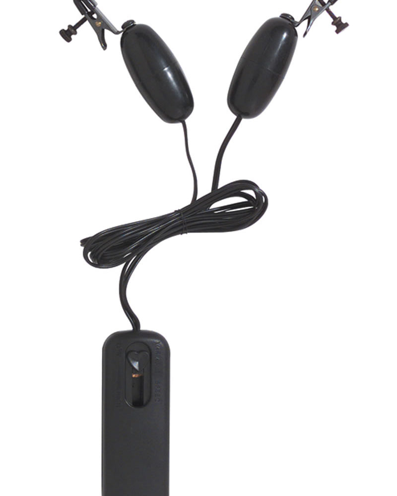 Abrazaderas vibratorias negras con punta ancha