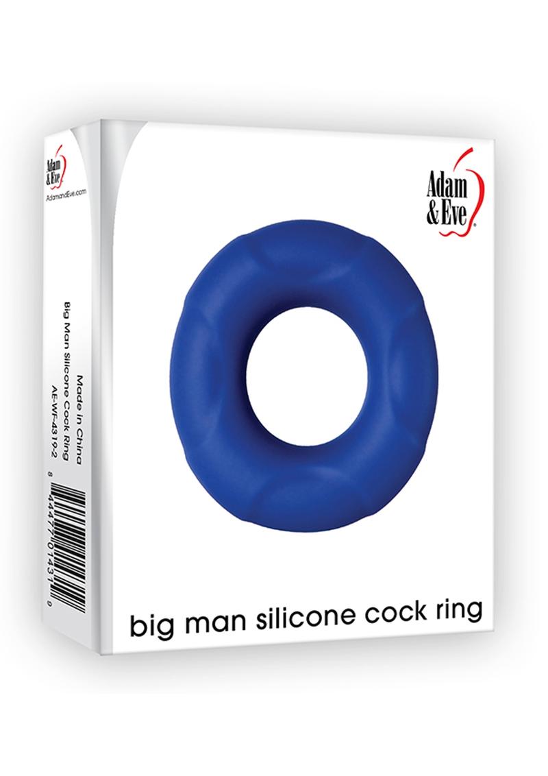 Adam and Eve - Big Man Silicone Cock Ring Waterproof - Blue (Non Vibrating)