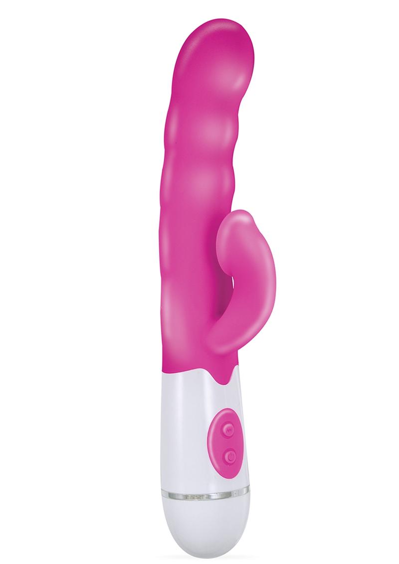 Masajeador de cosquillas Energize Her con doble motor, silicona rosa