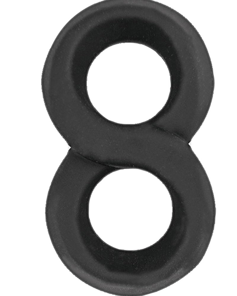 Anillo para el pene y el escroto My Cockring Figure Eight de silicona color negro