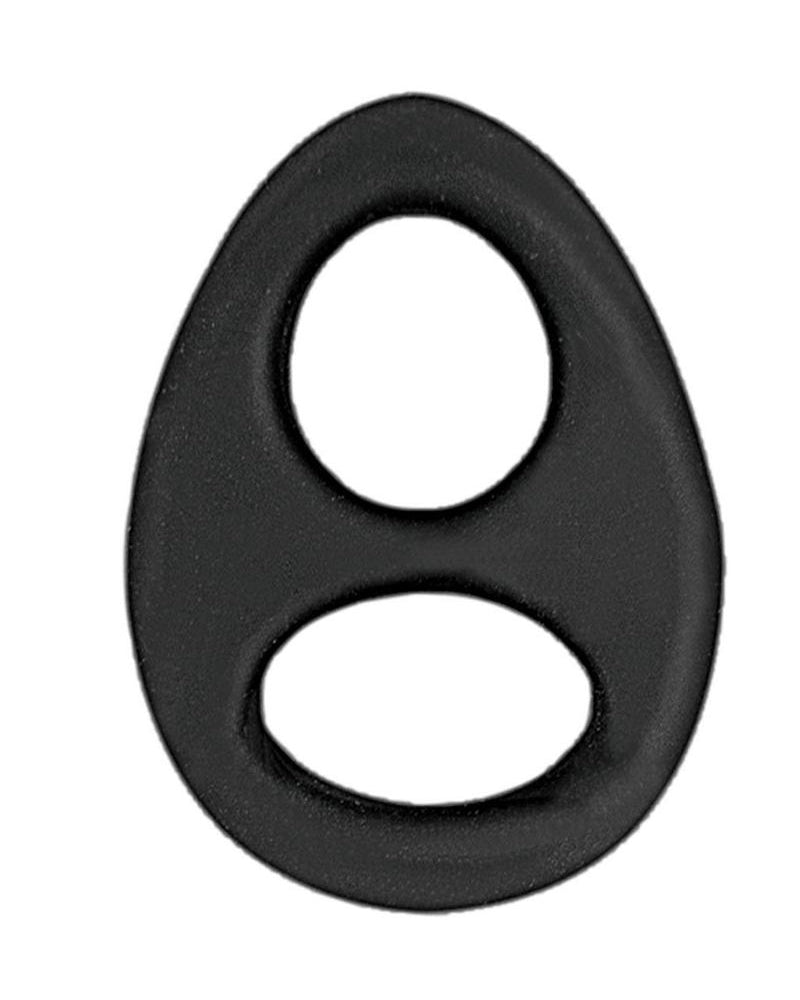 My Cockring Anillo Doble para Pene y Escroto de Silicona Negro