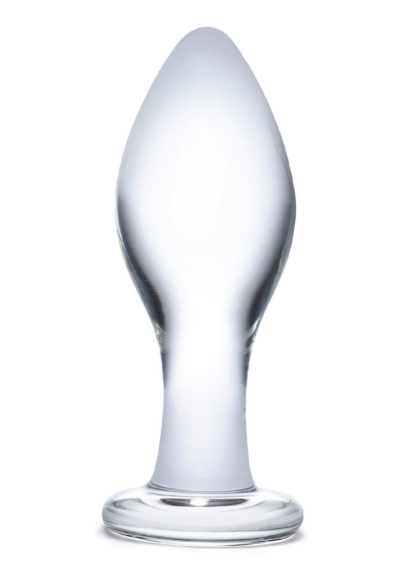 Glas Classic Glass Butt Plug 4 Inches Clear