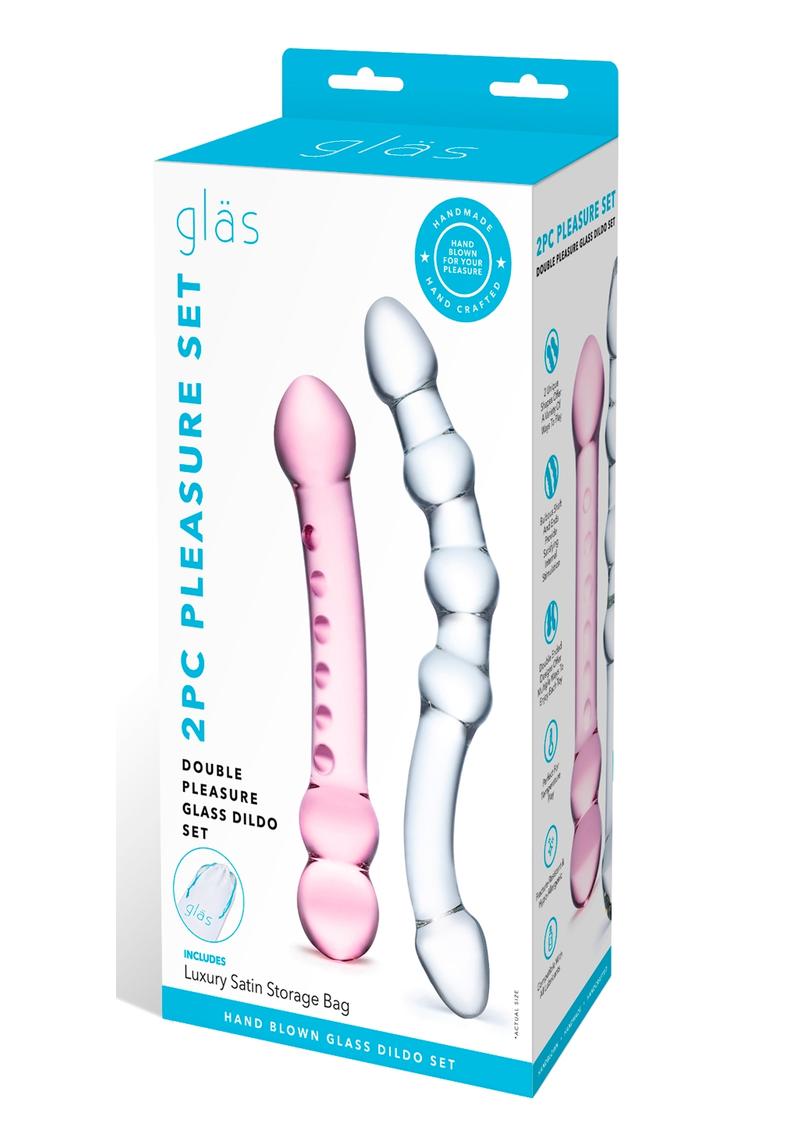 Juego de consoladores de vidrio Glas Double Pleasure, 2 piezas