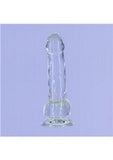 Crystal Addiction Dong 7 Inch Non Vibrating Suction Base Clear