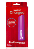 Vibrador recargable por USB, resistente al agua, de múltiples velocidades y con ángulo positivo y carga, color morado