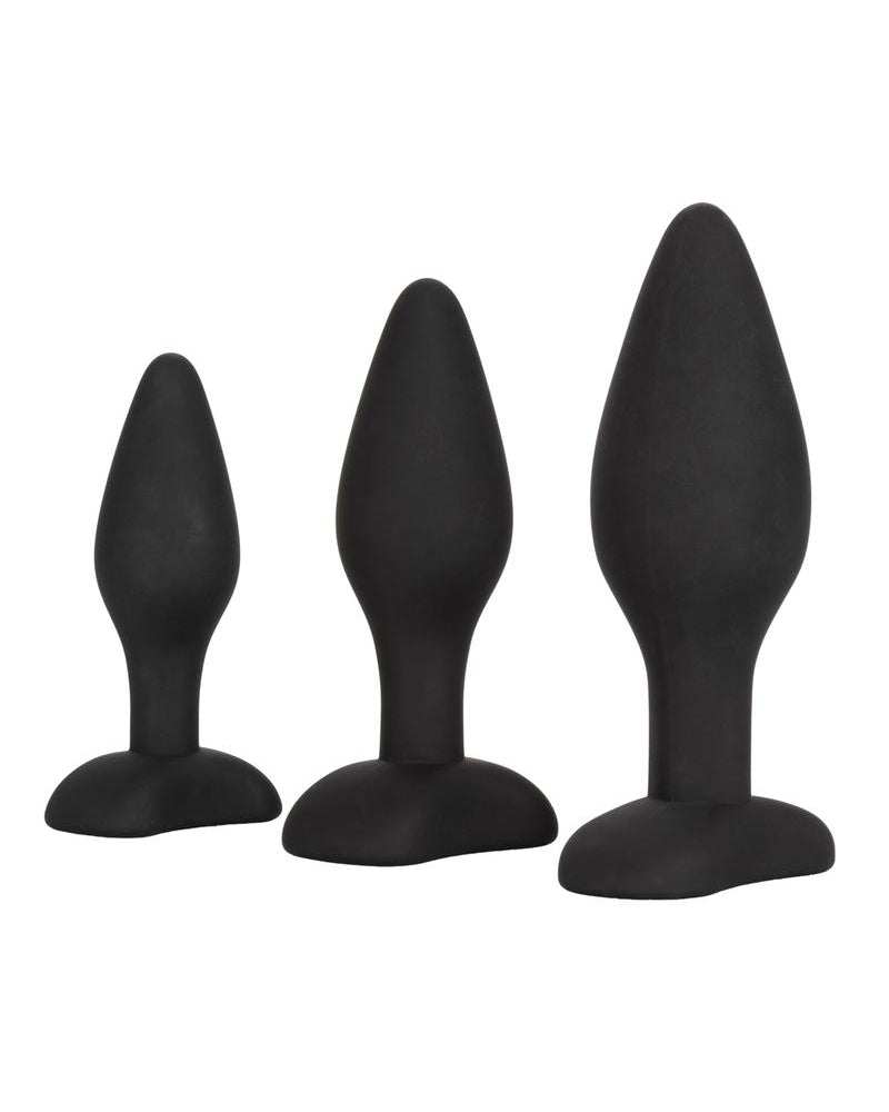 Kit de ejercitador anal de silicona Tapones anales Impermeable Negro