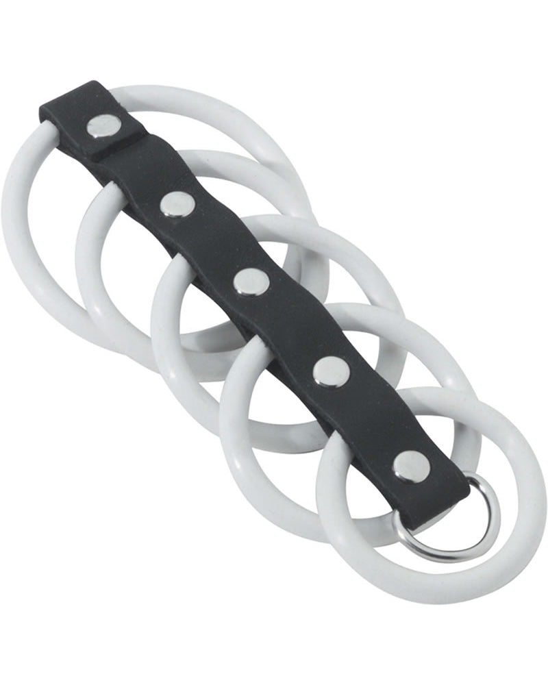 Puertas del infierno - Puertas de goma de 5 anillos - Color blanco