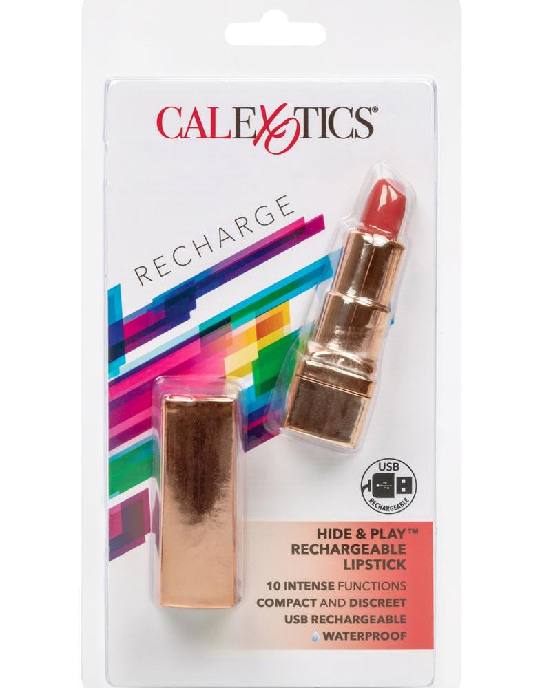Hide and Play Rechargeable Lipstick Multi Function Waterproof  Red