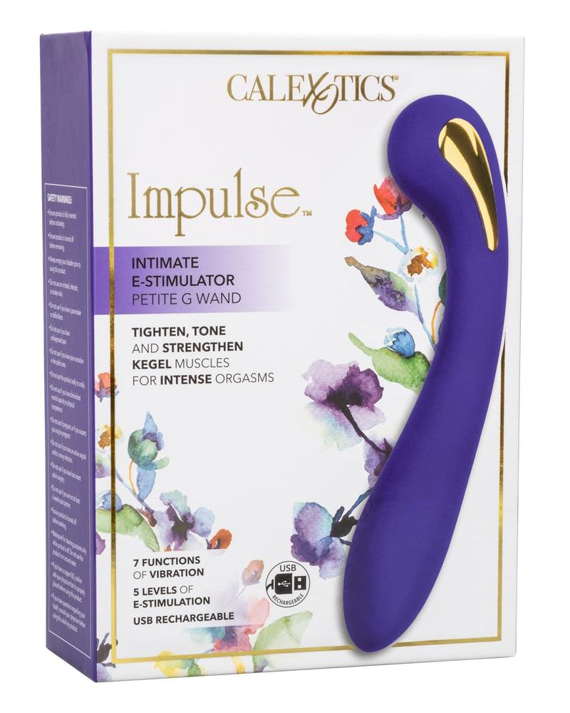 Impulse Intimate E-stimulator Petite G Wand Multi Function G-Spot Massager Silicone Rechargeable Waterproof Purple