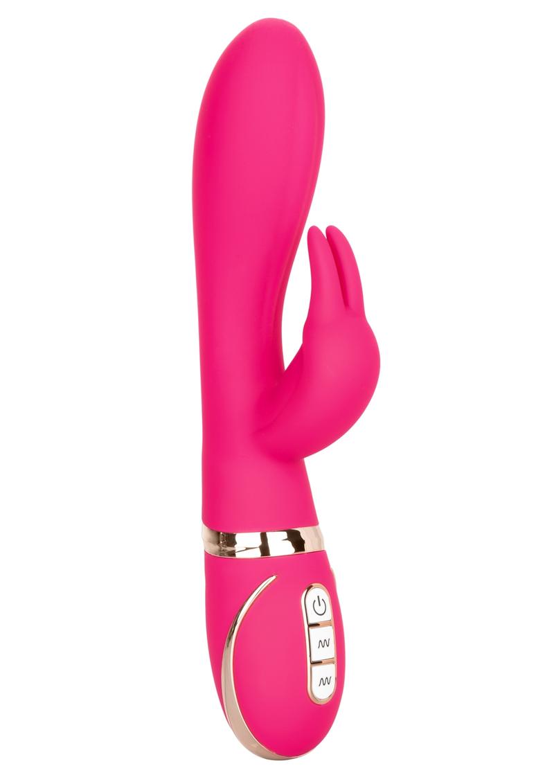 Vibrador de conejo ultra suave de silicona Jack Rabbit Signature, multifunción, recargable por USB, resistente al agua, color rosa