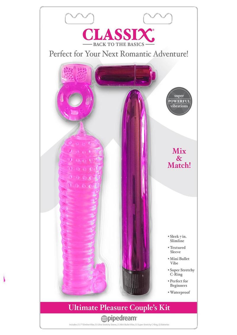 Kit de placer para parejas Classix Ult Pleasure, color rosa