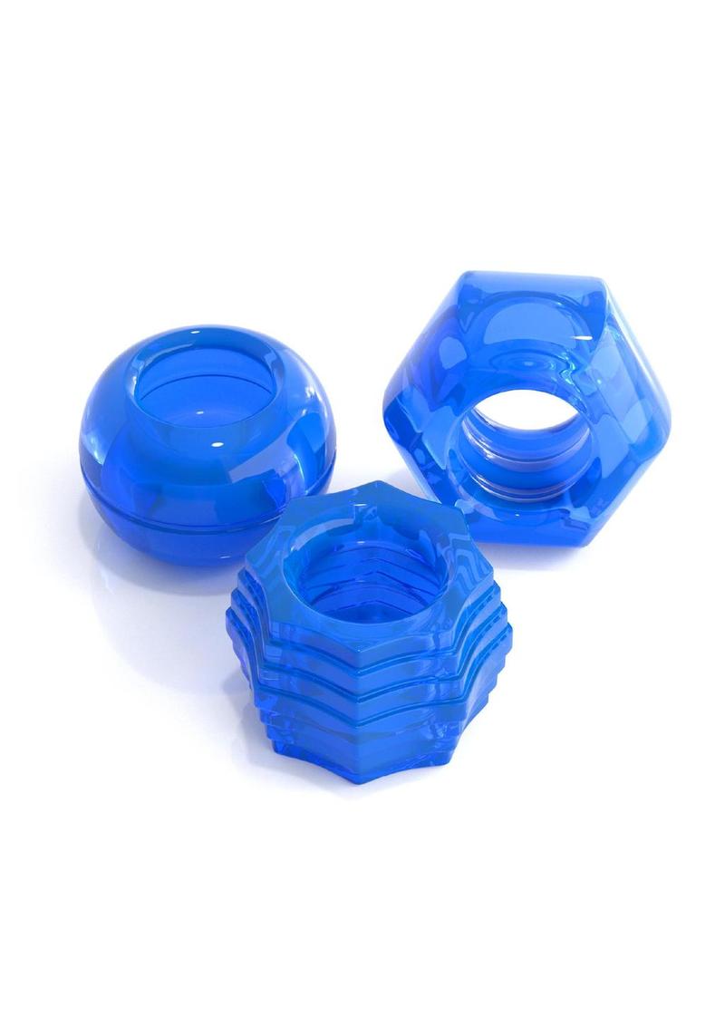 Classix Deluxe Cock Ring Set Blu