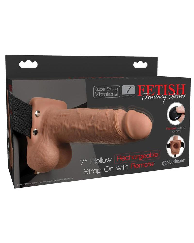 Fetish Fantasy Hollow - Correa recargable con control remoto, color bronce, 7 pulgadas