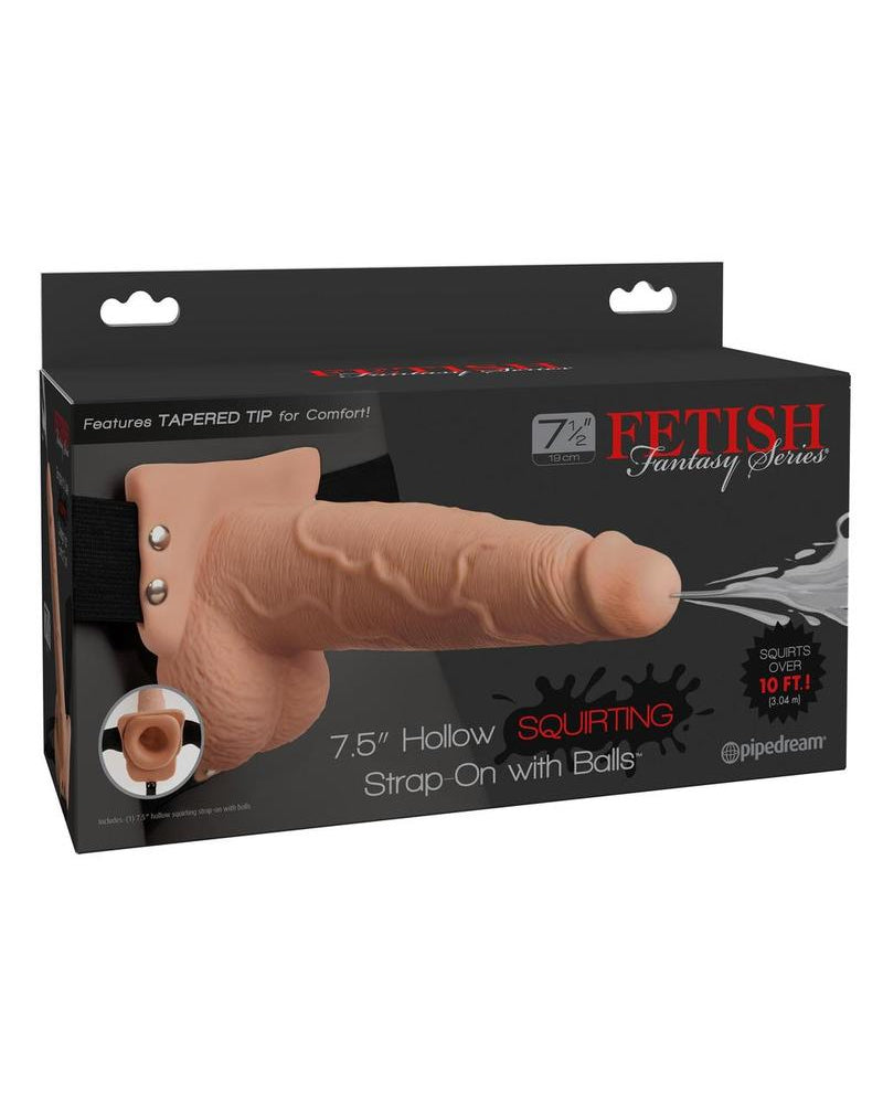 Ff Hollow Squirt Strap-on con bolas 7.5 onzas líquidas