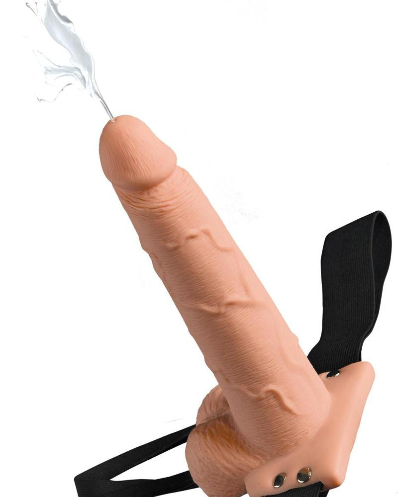 Ff Hollow Squirt Strap-on con bolas 7.5 onzas líquidas