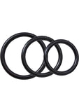 Juego de anillos en forma de C de acero negro