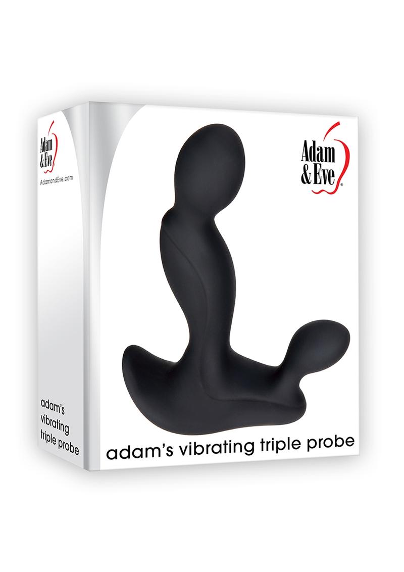 Adam and Eve - Adams Vibrating Triple Probe Prostate Massager - Black