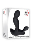 Adam and Eve - Adams Vibrating Triple Probe Prostate Massager - Black