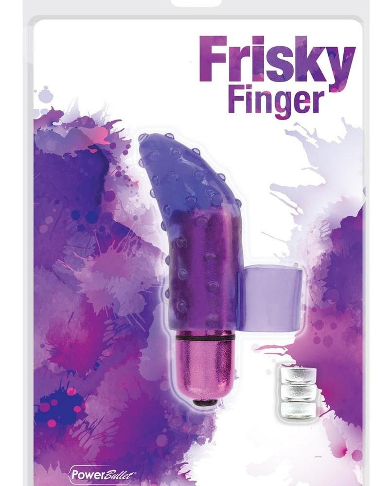 Powerbullet Frisky Finger Multi Speed ​​Resistente al agua Púrpura