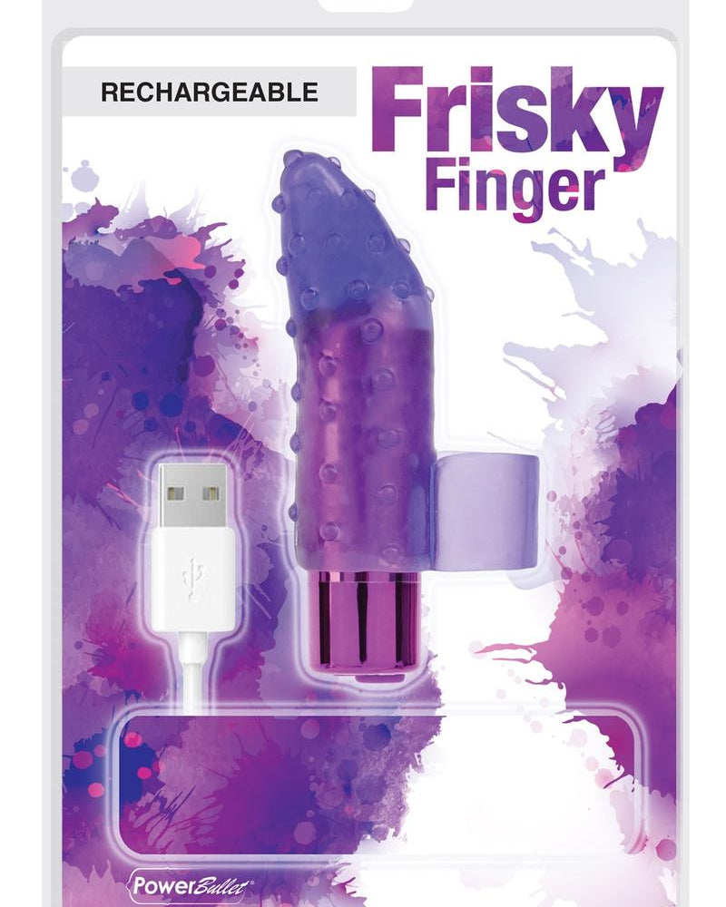 Powerbullet USB recargable Frisky Finger multifunción impermeable morado