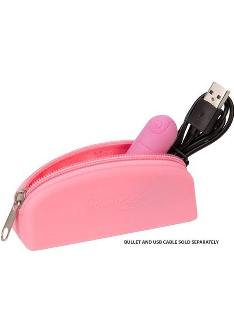 Bolsa de almacenamiento de silicona Powerbullet rosa