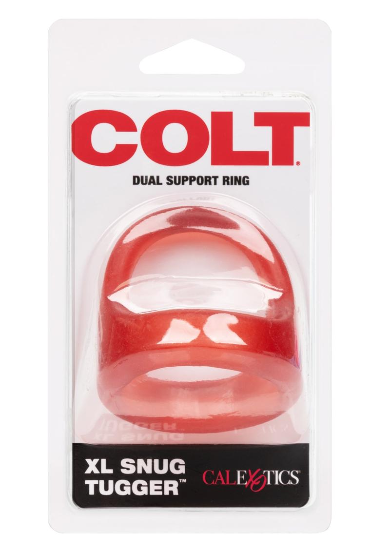 Anillo para el pene Colt XL Snug Tugger con soporte para el escroto, sin vibración, color rojo