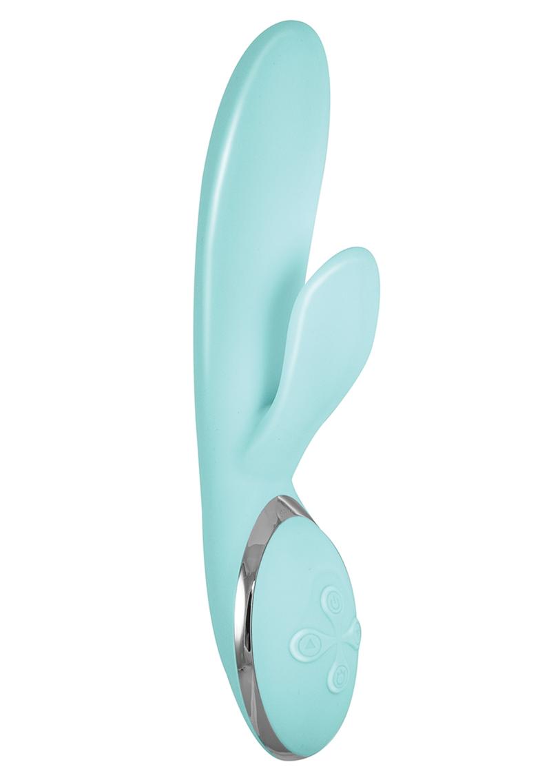 Vibrador multifunción recargable por USB Vibes Of New York Heat Up Pleasure Massager Aqua