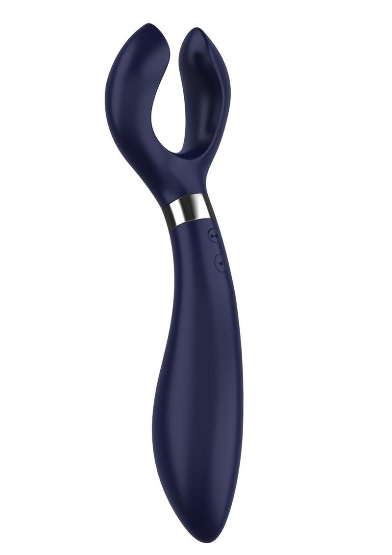 Satisfyer Partner Multifun 3  Multi Vibration Silicone Waterproof  Rechargeable Blue