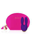 Vibrador multifunción de múltiples velocidades recargable resistente al agua color morado de Rianne S Bunny Bliss Deep