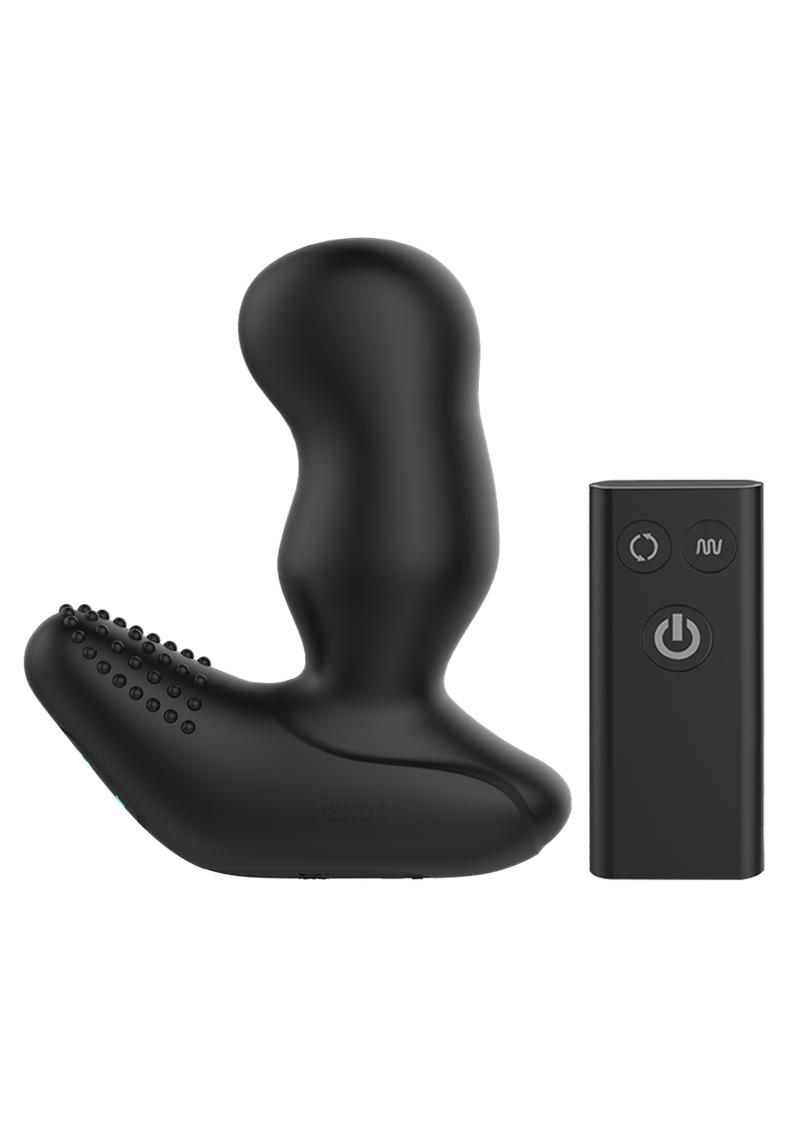 Nexus Revo Extreme Rechargeable Rotating Prostate Massager Silicone Waterproof  Remote Control Multi Vibrating Black