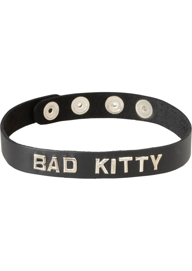 Collar con banda de palabras - Bad Kitty