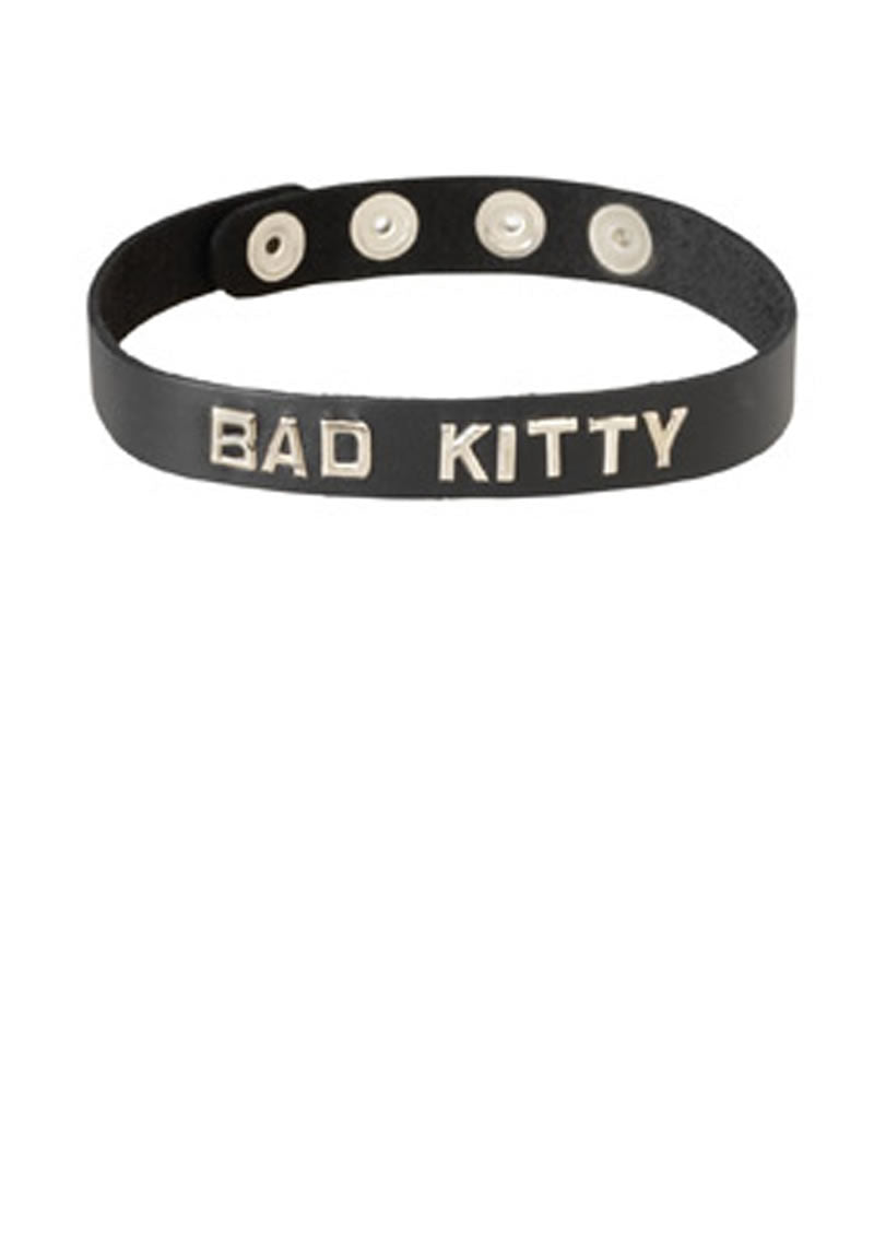 Collar con banda de palabras - Bad Kitty