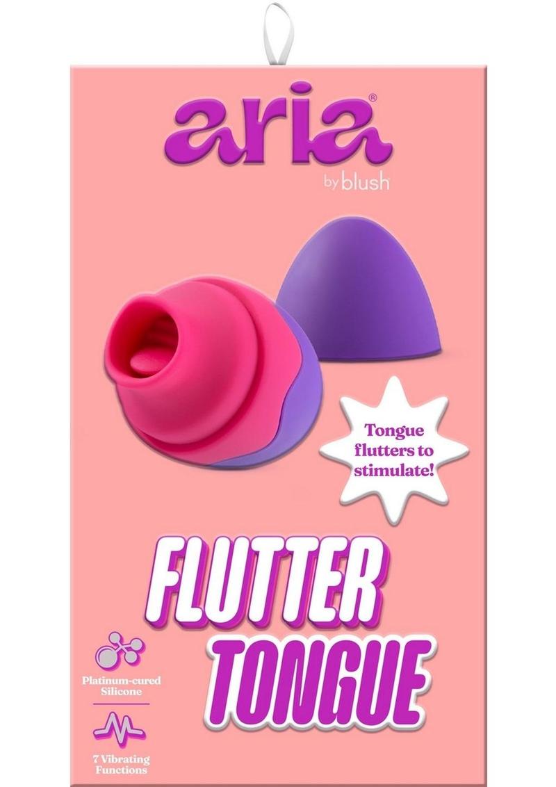 Aria Flutter Tongue  Clitoral Stimulator Nipple Stimulator Silicone Silicone Multi Function Splashproof Pink