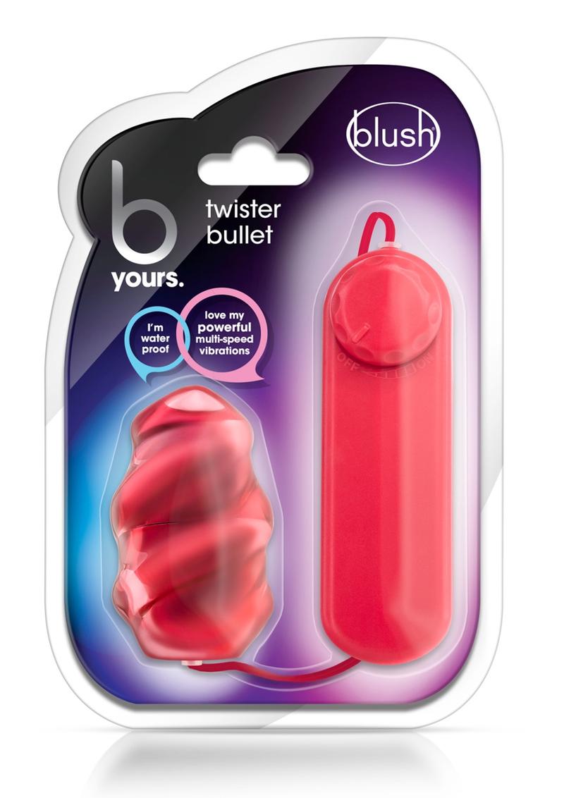 B Yours Twister Bullet Multi Speed Textured Waterproof  Red