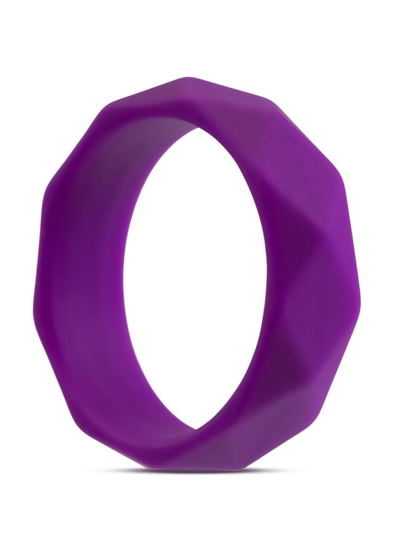 Anillo para el pene Wellness Geo de silicona color morado