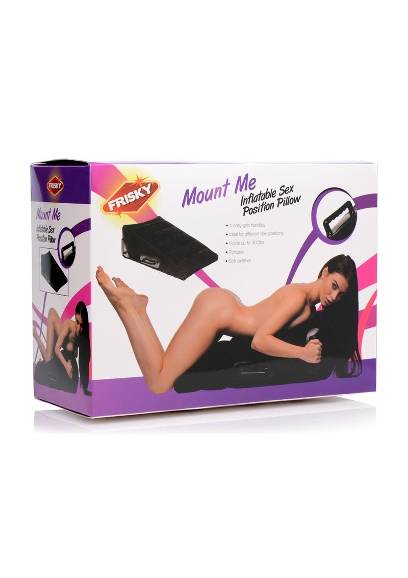 Almohada inflable en forma de cuña para posición sexual Frisky Mount Me, color negro